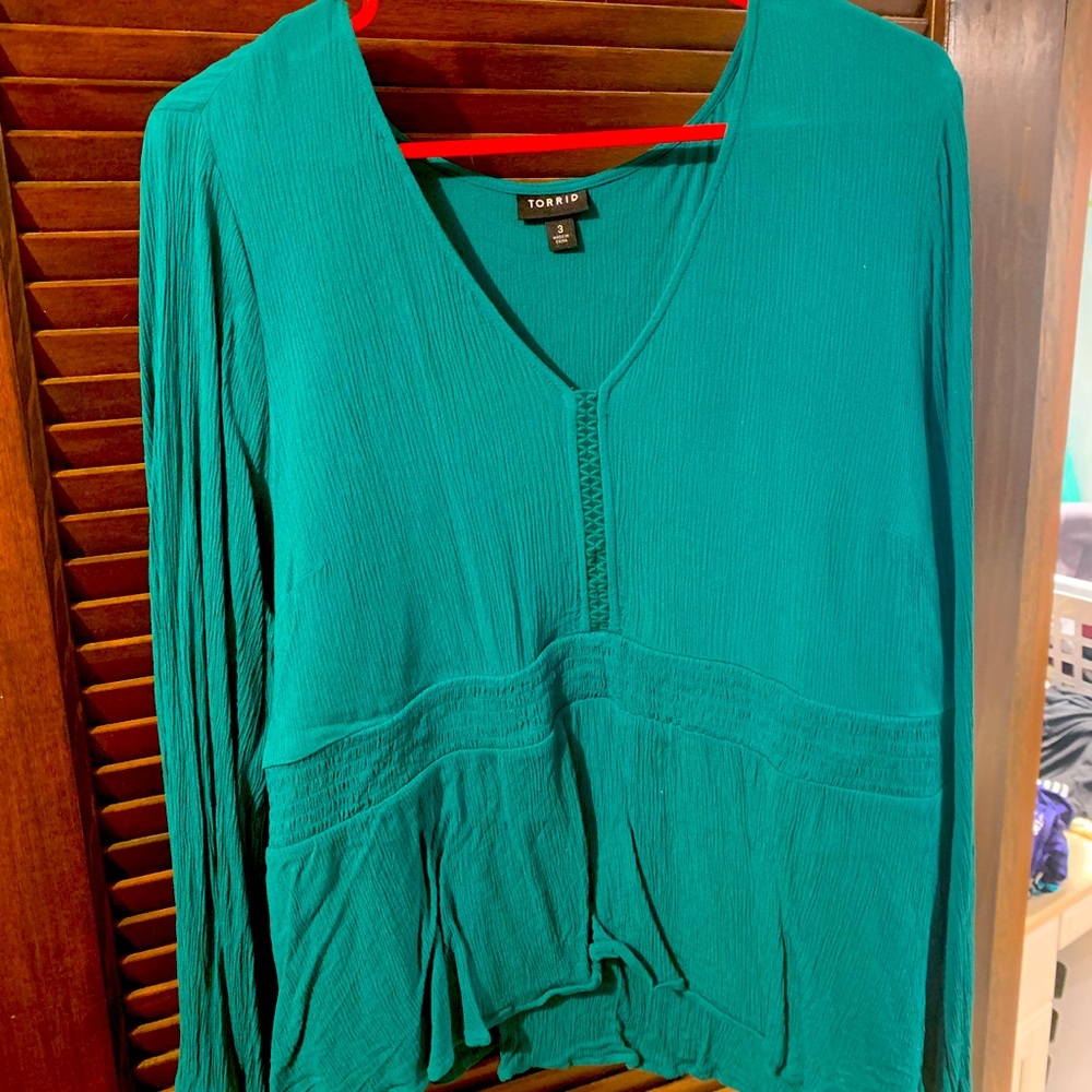 Green blouse